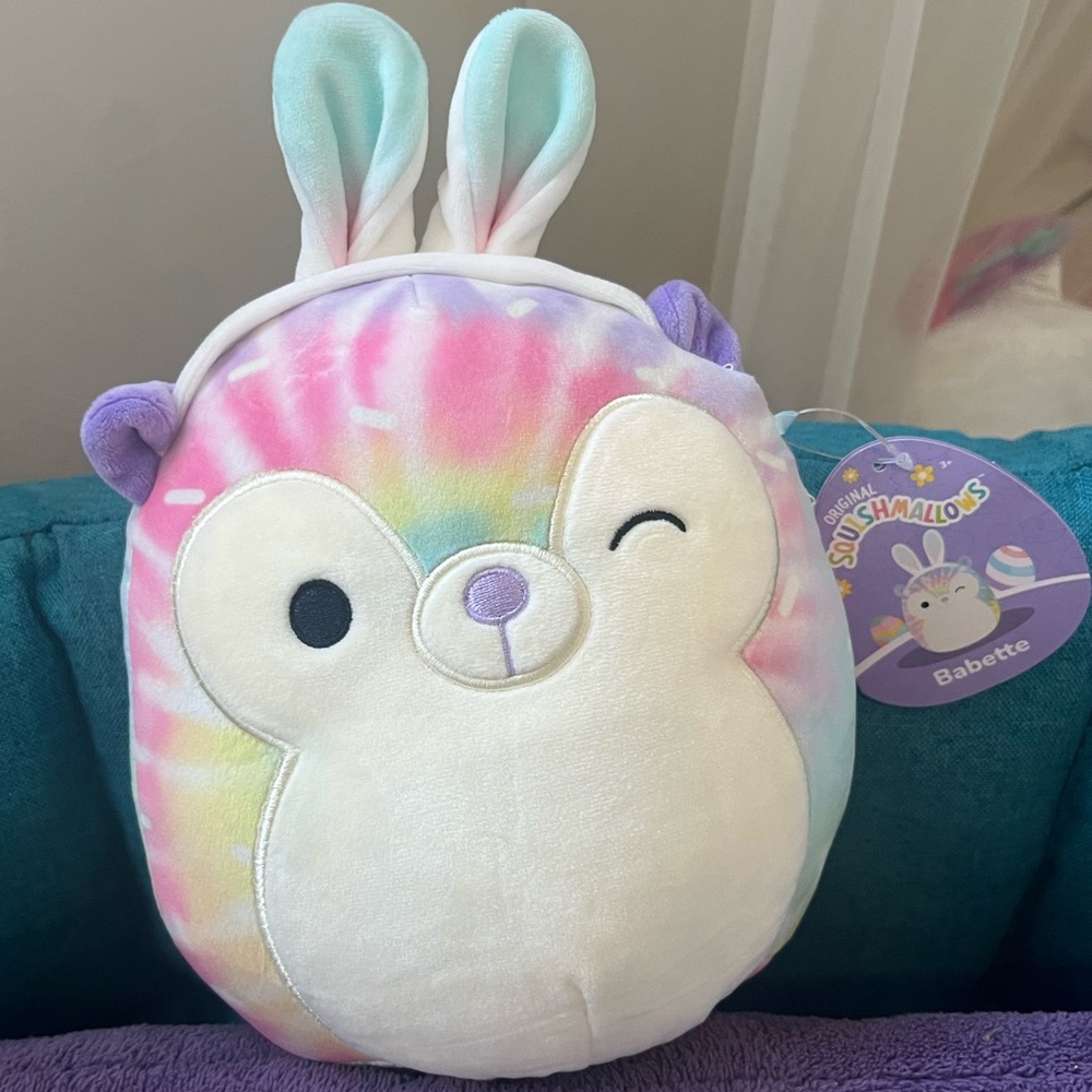 Squishmallow Babette, UltraSoft Easter Collection, Hedgehog-Kids Toy Plush NWT